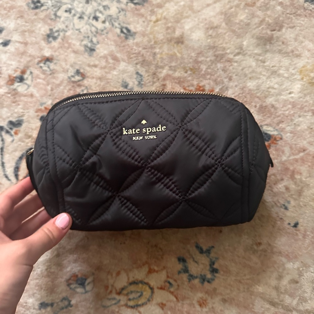 Kate Spade Quilted Black Cosmetic Bag